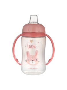   Canpol babies Tanulópohár szilikon ivócsőrrel, CUTE ANIMALS, 320ml, nyuszi