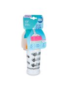 Canpol babies Sport itatópohár, cseppmentes szilikon szívószállal, 350 ml, RACING - világoskék