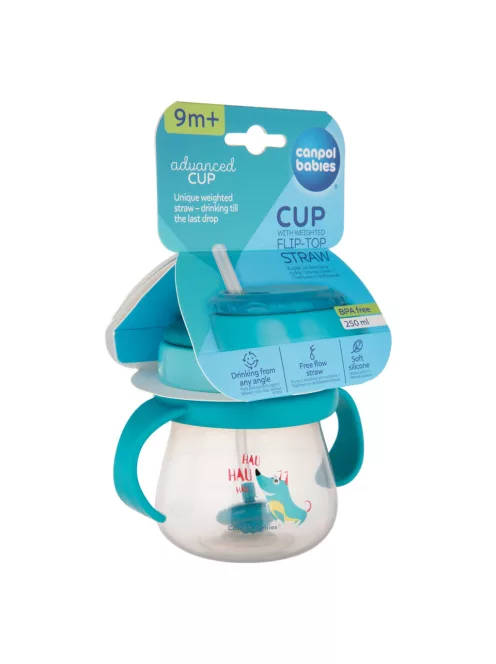 Canpol babies Innovatív itatópohár, flip-top szívószállal, 250 ml