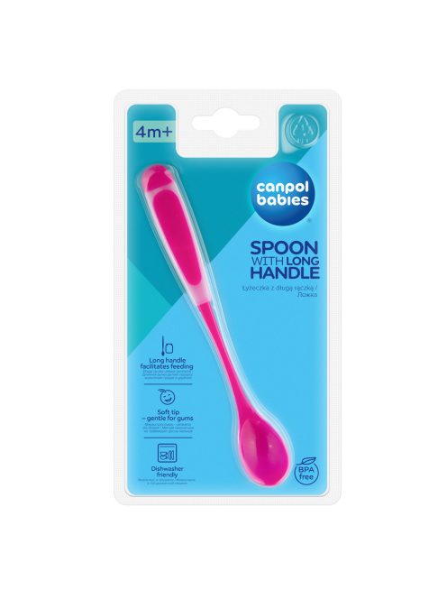 Canpol babies Puha kanál meghosszabbított nyéllel - rózsaszín