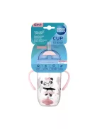 Canpol babies Súlyozott szívószálas cseppmentes itatópohár, 270ml, 6hó+, EXOTIC ANIMALS - pink