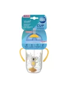 Canpol babies Súlyozott szívószálas cseppmentes itatópohár, 270ml, 6hó+, EXOTIC ANIMALS - sárga