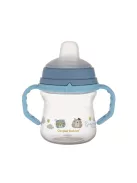 Canpol babies Itatópohár szilikonos ivócsőrrel, FirstCup, 150 ml, Bonjour Paris - kék