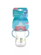 Canpol babies Itatópohár szilikonos ivócsőrrel, FirstCup, 250 ml, Bonjour Paris - kék