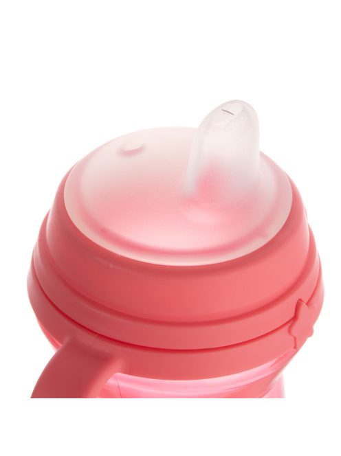 Canpol babies Itatópohár szilikonos ivócsőrrel, FirstCup, 150 ml, rózsaszín