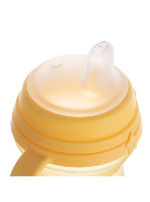 Canpol babies Itatópohár szilikonos ivócsőrrel, FirstCup, 150 ml, sárga