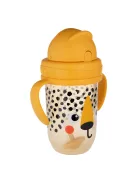 Canpol babies Súlyozott szívószálas itatópohár, 270ml, BabiesBoo, gepárd