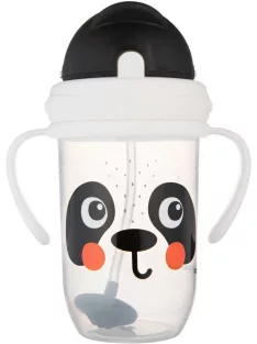   Canpol babies Súlyozott szívószálas itatópohár, 270ml, BabiesBoo, panda