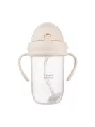 Canpol babies Súlyozott szívószálas itatópohár, 270ml, krémszín