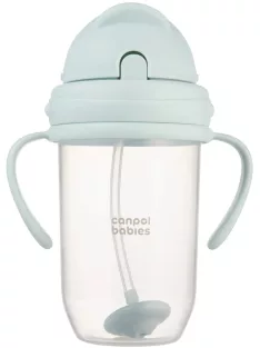   Canpol babies Súlyozott szívószálas itatópohár, 270ml, menta