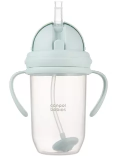   Canpol babies Súlyozott szívószálas itatópohár, 270ml, menta