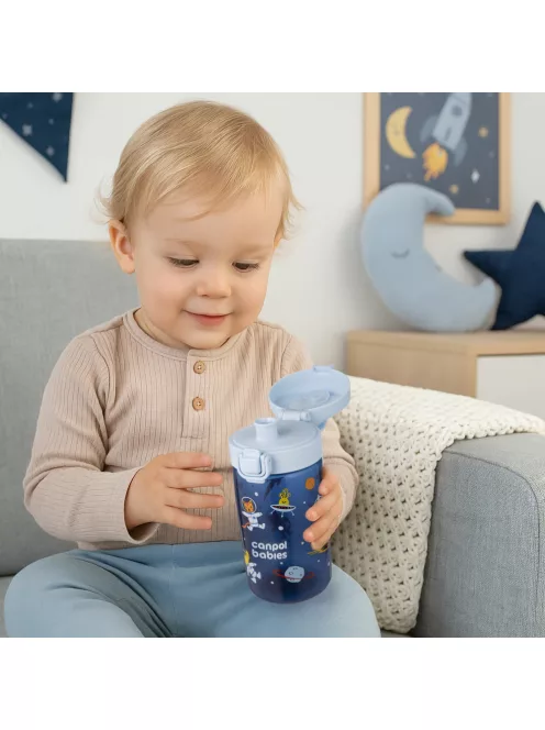 Canpol babies JUNIOR gyermek kulacs 400 ml rózsaszín