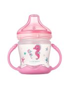 Canpol babies Cseppmentes itatópohár szilikon kifolyóval, 180 ml, LOVE&SEA, rózsaszín