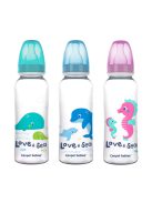 Canpol babies Keskeny nyakú cumisüveg, 250 ml, LOVE&SEA