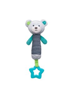   Canpol babies Puha sípoló játék rágókával, 0+, BEARS - szürke