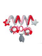 Canpol babies Spirál játék a babakocsira/gyermekágyra - ZigZag piros