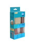 Canpol babies Természetes sörtés hajkefe és fésű GOLD - rózsaszín