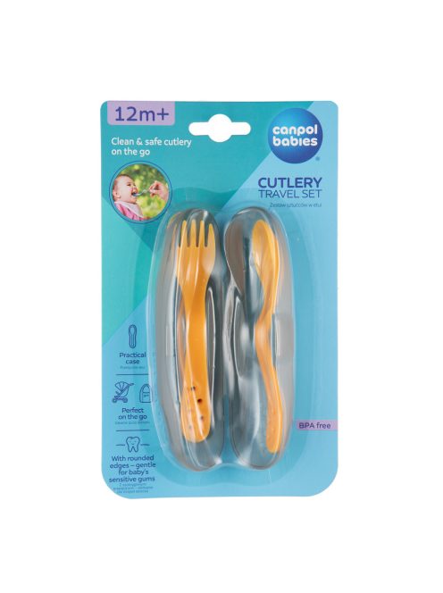 Canpol babies Utazó étkészlet, sárga