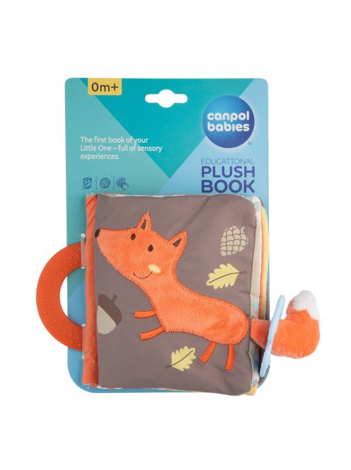 Canpol babies Fejlesztő plüss könyv, FOX
