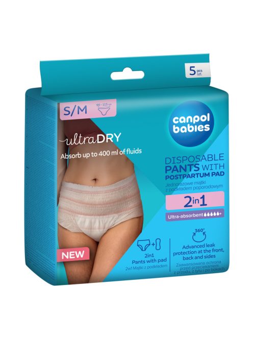 Canpol babies 2az1ben szülés utáni pelenka S/M 5db