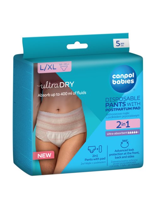 Canpol babies 2az1ben szülés utáni pelenka 5db - L/XL