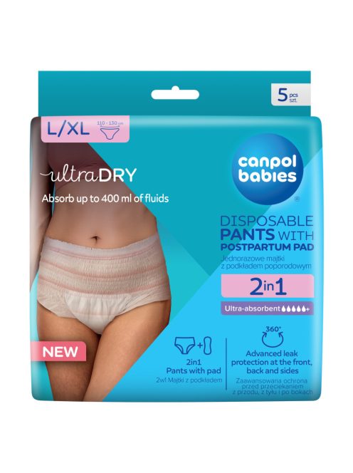 Canpol babies 2az1ben szülés utáni pelenka 5db - L/XL