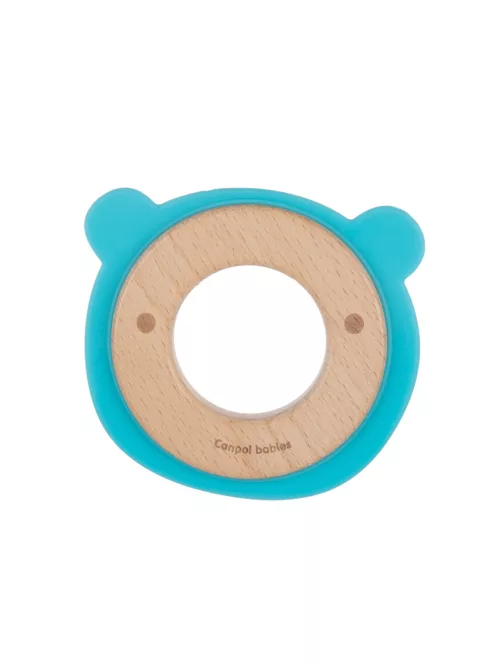 Canpol babies Fa és szilikon rágóka - BEAR