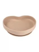 Canpol babies Szilikonos tányér tapadókoronggal, HEART - bézs