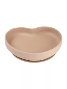   Canpol babies Szilikonos tányér tapadókoronggal, HEART - bézs