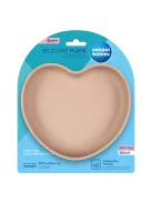 Canpol babies Szilikonos tányér tapadókoronggal, HEART - bézs