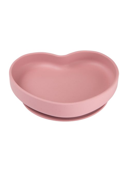 Canpol babies Szilikonos tányér tapadókoronggal, HEART - pink