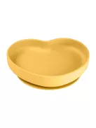 Canpol babies Szilikonos tányér tapadókoronggal, HEART - sárga
