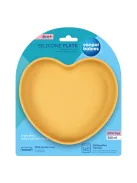 Canpol babies Szilikonos tányér tapadókoronggal, HEART - sárga