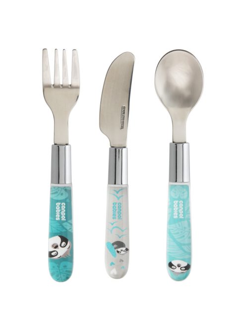 Canpol babies Fém evőeszközök EXOTIC ANIMALS 3db - kék