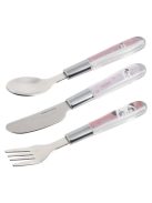 Canpol babies Rozsdamentes acél, evőeszköz készlet - pink