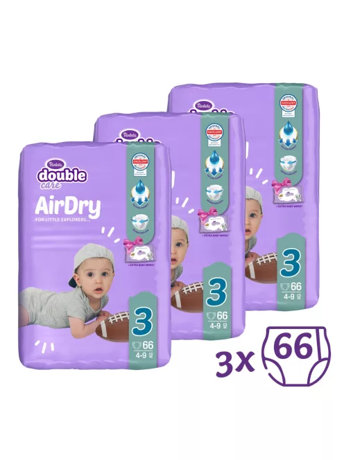 Violeta Double Care Air Dry Nadrágpelenka 3 (4-9 kg) 3 x 66 db