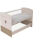 Todi Teddy 70x140-es átalakítható babaágy + Teddy 3 fiókos komód + pelenkázó toldalék