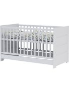 Todi White Bunny 70x140-es átalakítható babaágy + 3 fiókos komód + pelenkázó toldalék