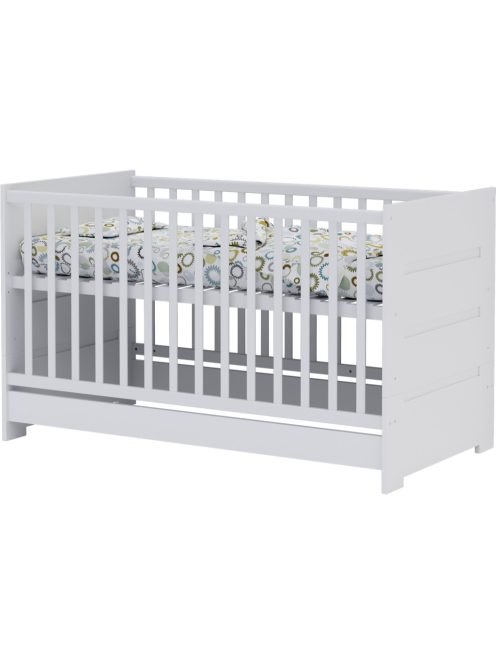 Todi White Bunny 70x140-es átalakítható babaágy + 3 fiókos komód + pelenkázó toldalék