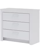 Todi White Bunny 70x140-es átalakítható babaágy + 3 fiókos komód + pelenkázó toldalék