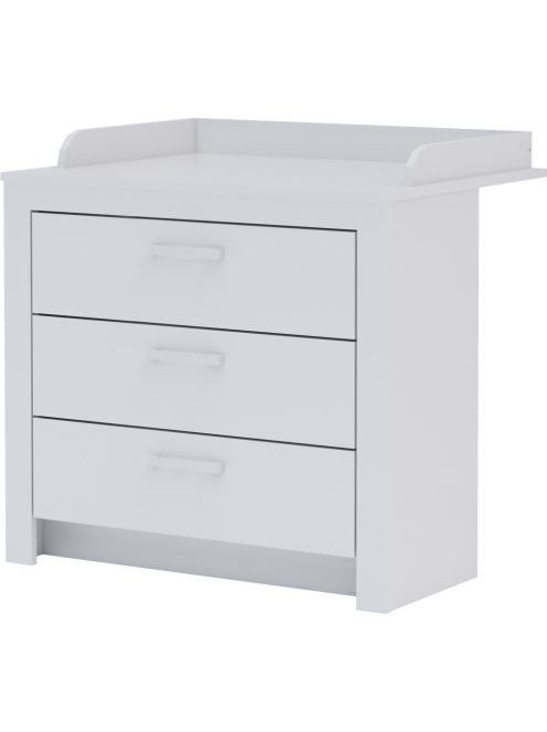 Todi White Bunny 70x140-es átalakítható babaágy + 3 fiókos komód + pelenkázó toldalék