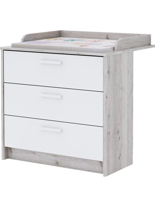 Todi Bee 70x140-es átalakítható babaágy + Bee 3 fiókos komód + pelenkázó toldalék