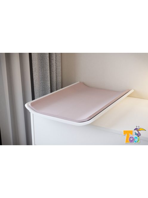Todi Elegant 3 fiókos komód + 70x140-es átalakítható babaágy + íves pelenkázó toldalék