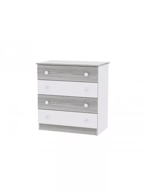 Lorelli Maxi Plus kombi ágy 70x160 + Komód + Exclusive szekrény - White & Artwood