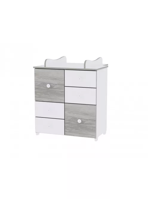 Lorelli Maxi Plus kombi ágy 70x160 + Cupboard pelenkázó komód - White & Artwood