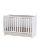 Lorelli Dream kiságy 60x120 + Exclusive szekrény - White & Light Oak