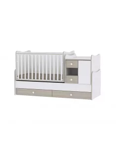   Lorelli MiniMax kombi ágy 72x190 + Exclusive szekrény - White & Amber