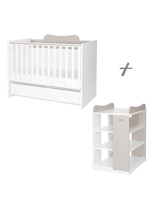 Lorelli Multi kombi ágy + ágyneműtartó - White / Amber
