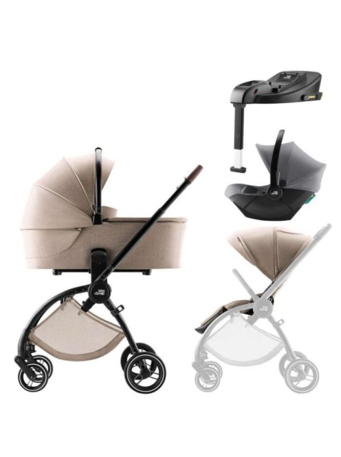 Britax Römer Rio Style 2az1-ben babakocsi +Baby Safe Core hordozó + bázistalp - Teak