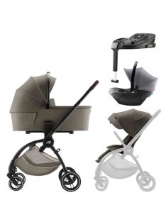   Britax Römer Rio Lux 2az1-ben babakocsi +Baby Safe Core hordozó + bázistalp - Urban Olive